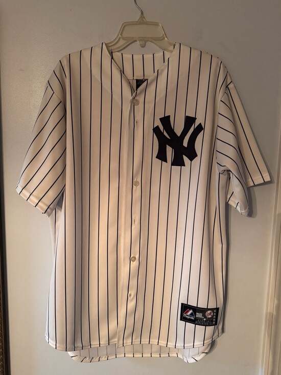 Majestic Other - Vintage Derek Jeter NY Yankees Majestic Jersey #2 Pinstripe MLB Baseball Size L